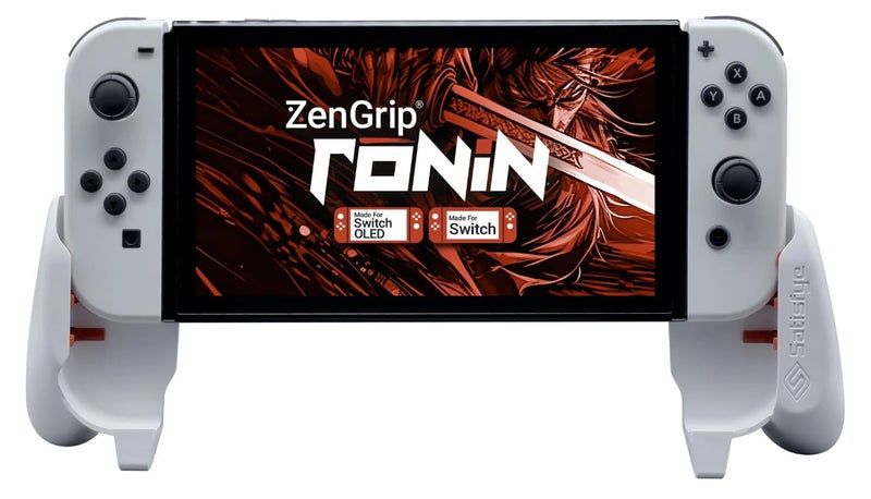 Satisfye ZenGrip Ronin White Slim Bundle, Accessories Compatible with Nintendo Switch & OLED - White ZenGrip & Grey ZenCase Slim - Image 5